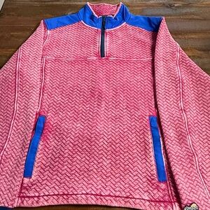 Chubbies “The Let Me Pink” Quilted Quarter-Zip Pullover NWT